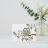 ポルカの木のフクロウの名刺 名刺 (スタンド正面)