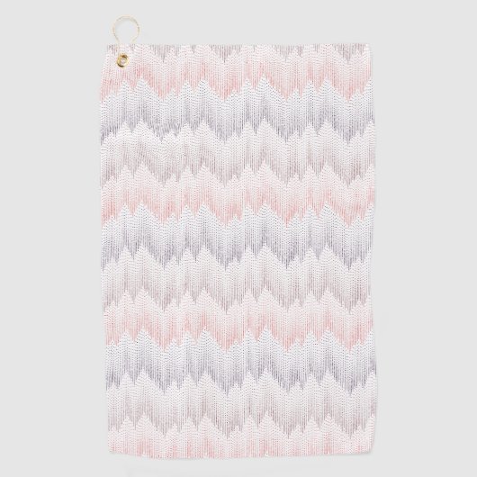 ポルカの点々のあるな山頂パターン ゴルフタオル (正面)