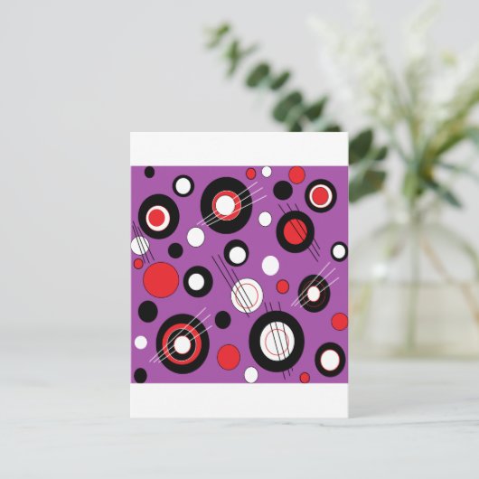 ポルカの紫色 ポストカード (スタンド正面)