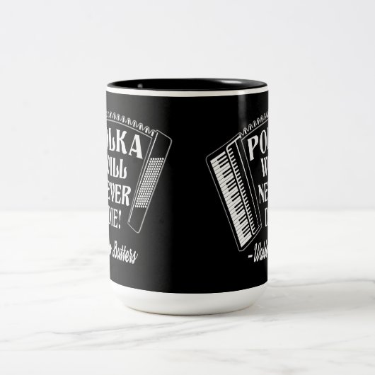 ポルカは決してドレスデンのファンを死なない ツートーンマグカップ (中央)