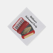 ポルカをテーマにしたアコーディオン選手のパーティー スタンダードカクテルナプキン (角)