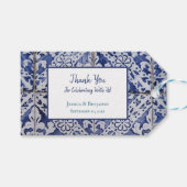 ポルカスタマイズガルのタイル – Azulejoフローラ ギフトタグ (正面(横))