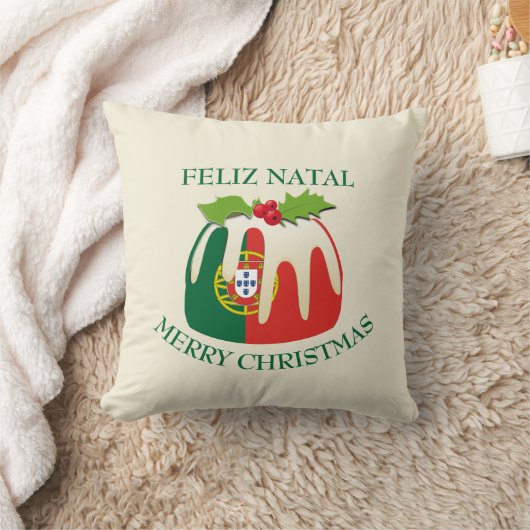 ポルカスタムガル国旗のクリスマス装飾用クッション クッション (ブランケット)