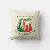 ポルカスタムガル国旗のクリスマス装飾用クッション クッション (正面)