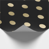 ポルカスモールドストライプット金ゴールドブラックセピア ラッピングペーパー (角)