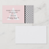 ポルカット白黒ピンクデザイナーモノグラム 名刺 (正面/裏面)