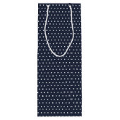 ポルカドットのデイジーに囲まれたゴールデンレトリバー ワインギフトバッグ (裏面)