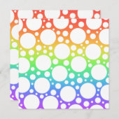 ポルカドットの虹のブランク 招待状 (正面/裏面)