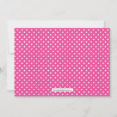 ポルカドットアルファベット ファーストバースデーパーティー招待状 招待状 (裏面)