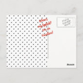 ポルカドットシャワー どこに私のリップスティック ティアラパーティー ポストカード (裏面)