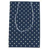 ポルカドットダークブルー抱き枕 ミディアムペーパーバッグ (裏面)