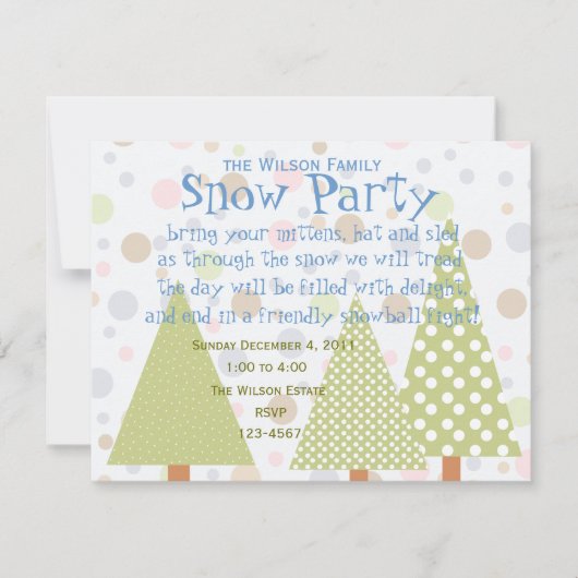 ポルカドットフォレスト 招待状 (正面)