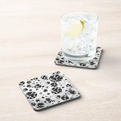 ポルカドット牛 ブラックアンドホワイトプリント コースター (右側)