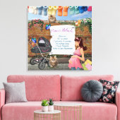 ポルカドット通りアートシーン キャンバスプリント (インサイチュ (リビング))