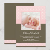 ポルカドット オリジナル写真 ベビーお知らせ 案内状 (正面/裏面)