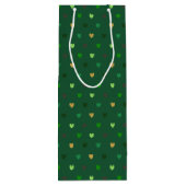 ポルカハートオンフォレストグリーン ワインギフトバッグ (裏面)