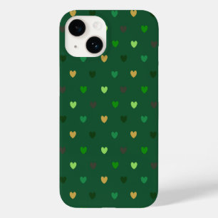 ポルカハートオンフォレストグリーン Case-Mate iPhone 14ケース