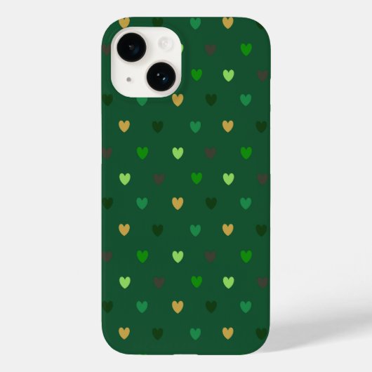 ポルカハートオンフォレストグリーン Case-Mate iPhoneケース (裏面)