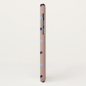 ポルカハートオン淡い色のブラウン Case-Mate iPhoneケース (裏面/左)