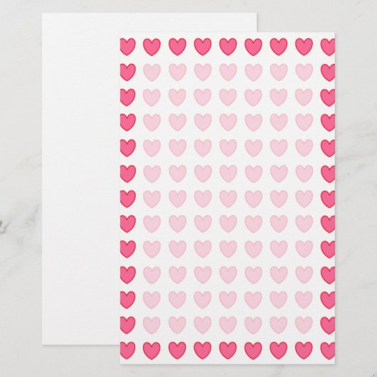 ポルカハート 便箋 (正面/裏面)