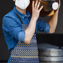 ポルカブルーエプロン