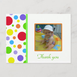 ポルカラフルカドット：写真:サンキューカード ポストカード