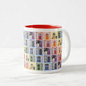 ポルカラフルガルドアレインボーコーヒーマグ(小) ツートーンマグカップ (正面右)