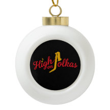 ポルカ柄の雪の結晶 フレームオーナメント