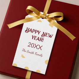 ポルカ金ゴールド大晦日パーティー ギフトタグ