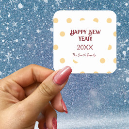 ポルカ金ゴールド大晦日パーティー スクエアシール