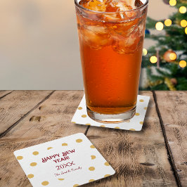 ポルカ金ゴールド大晦日パーティー スクエアペーパーコースター