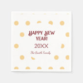 ポルカ金ゴールド大晦日パーティー スタンダードカクテルナプキン (正面)