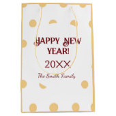 ポルカ金ゴールド大晦日パーティー ミディアムペーパーバッグ (正面)