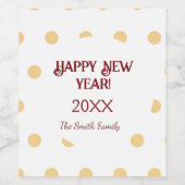 ポルカ金ゴールド大晦日パーティー ワインラベル (シングルラベル)