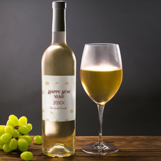 ポルカ金ゴールド大晦日パーティー ワインラベル