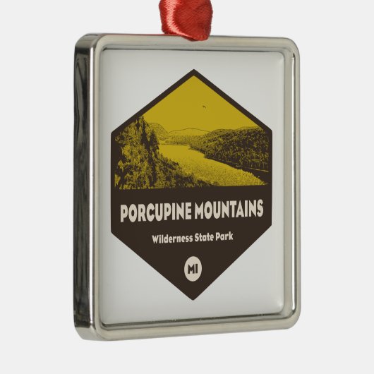 ポルキュパインマウンテンウィルダネス州パークミシガン メタルオーナメント (右)