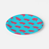 ポルキーピグシルエットピンクグリッターガーリーファーム ペーパープレート (アングル)