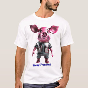 ポルキーペルソナスピおもしろいグキャラクター Tシャツ