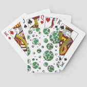 ポルクスドットカウグリーンとホワイトプリント トランプ (裏面)