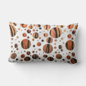 ポルクスドットタイガーホットオレンジとブラックプリント ランバークッション (裏面)