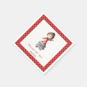 ポルクダドットレッドセビラスペインのナフラメンコダンサー スタンダードカクテルナプキン (角)