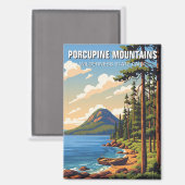 ポルクパインマウンテンズウィルダネス州パーク マグネット (正面/裏面)