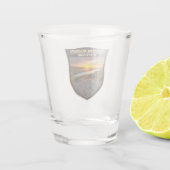 ポルクパインマウンテンズ州パークミシガンウォーターカラー ショットグラス (裏面)