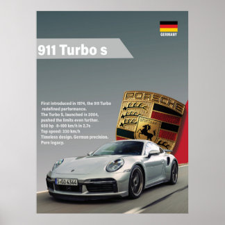 ポルシェ911ターボS – スピードスタイルポスター ポスター