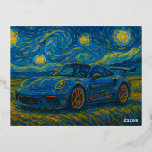 ポルシェ911 GT3 RS 箔シーズンポストカード (裏面)