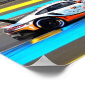 ポルシェ911 RSR no86 24時間ルマン2019 ポスター (角)