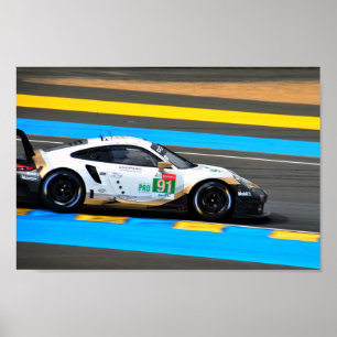 ポルシェ911 RSR no91 24時間ルマン2019 ポスター
