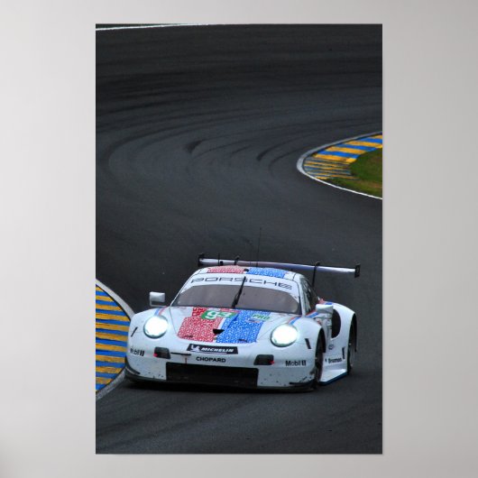 ポルシェ911 RSR no93 24時間ルマン2019 ポスター (正面)