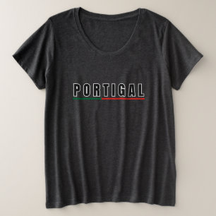 ポルシンプルトモダンガルアートレター国旗の土産 プラスサイズTシャツ