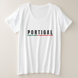 ポルシンプルトモダンガルアートレター国旗の土産 プラスサイズTシャツ